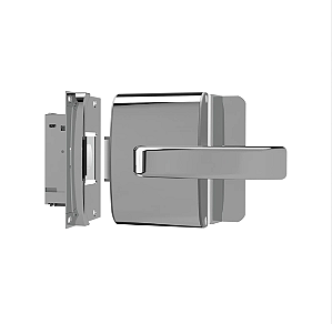 FECHADURA AGL ELETRICA PORTA DE VIDRO ABERTURA EXTERNA 1FOLHA COM FURO MAÇANETA FACA PV200F1E