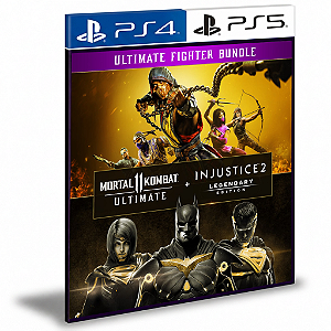 Pacote Mortal Kombat 11 Ultimate + Injustice 2 Ed. Lendária - Ps4 e Ps5