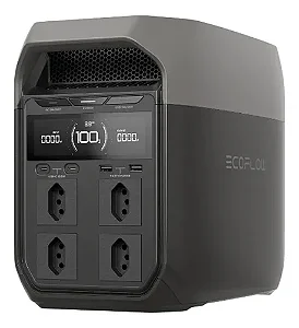 Gerador De Energia Ecoflow Delta 3 1800wh 127v DC ENTRADA E SAIDA 127V