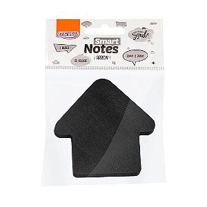 Bloco de notas adesivos BRW Smart Notes Preto Formato Seta Com 50 Folhas