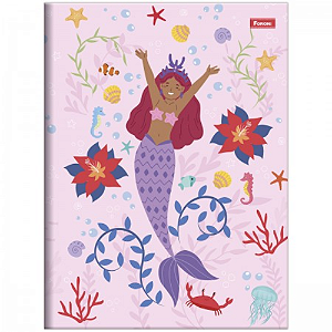 Caderno Brochura Foroni Sereia 80 Folhas 200x275mm Capas Sortidas