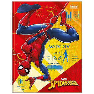Caderno Brochura Universitário Tilibra Homem Aranha 80 Folhas Capa Dura Sortidas