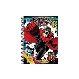 Caderno Kajoma Fun Universitário 15 matérias 300 Folhas Capas Sortidas