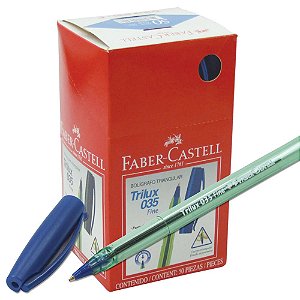 Caneta Faber Castell Trilux - Azul