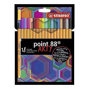 Caneta Stabilo Point 88 Arty 18 Cores 0.4mm