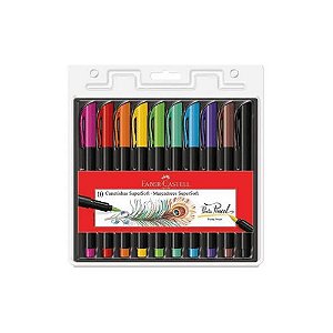 Caneta SuperSoft Brush Faber Castell 10 Cores