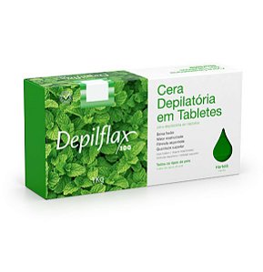 Cera Depilatória em Tabletes Depilflax Hortelã 1kg