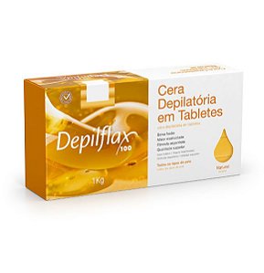 Cera Depilatória em Tabletes Depilflax Natural 1kg
