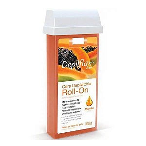 Cera Depilatória Roll-on Depilflax 100g Mamão