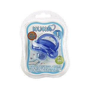 Chupeta Kuka Silicone Soft Tamanho 1 0-6 meses Azul
