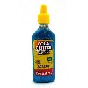 Cola Glitter Acrilex 35g Azul