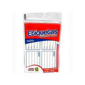 Etiquetas Escolar Auto Adesivas Adere 16 Unidades