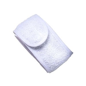 Faixa para Cabelo Atoalhada com Velcro Branca Santa Clara