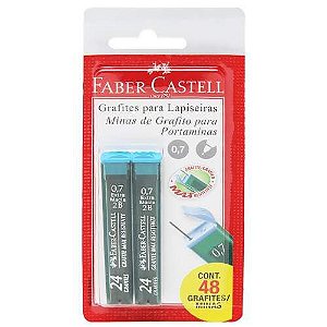 Grafite Faber Castell 2B 0.7mm - blister com 2 tubos com 24 cada