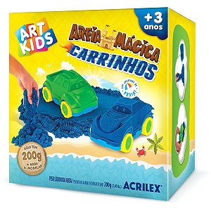 Kit Areia Magica Acrilex Art Kids 200g de Areia de Modelar