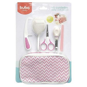 Kit Cuidados Higiene Baby Buba com Estojo Rosa