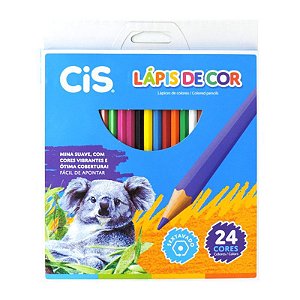 Lápis de cor Cis Plastic 24 cores sextavado