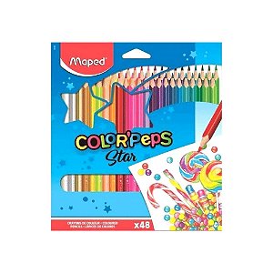 Lapis de Cor Maped Color Peps Star Com 48 Cores - Montreal Distribuidora