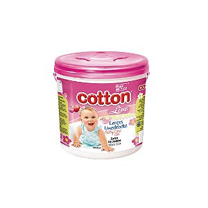 Lenços Umedecidos Cotton Line Baby Care Girl 400 Unidades