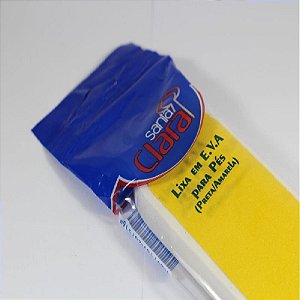 Lixa em EVA para pés Santa Clara Preta e Amarela R751