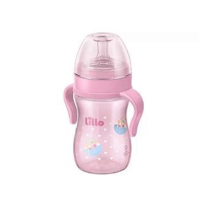 Mamadeira Evolution Lillo +6 Meses 240ml Rosa Claro