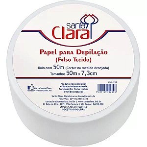 Papel para depilação - Falso tecido - rolo com 50 metros Santa Clara R299 50 m x 7,3 cm