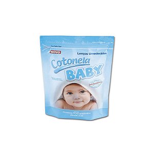 Refil Lenços Umedecidos Cotondela Baby 450 Unidades Azul