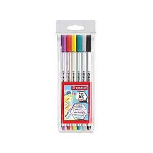 Stabilo Pen 68 Brush 6 Cores