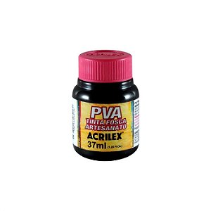 Tinta PVA Fosca Acrilex 37ml Preto