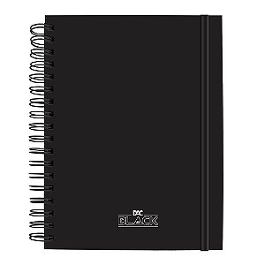 Caderno Universitário Smart All Black Preto 10 Matérias 80 Folhas Dac 3643