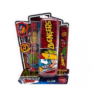 Kit Escolar Vingadores Fun com 7 peças Molin