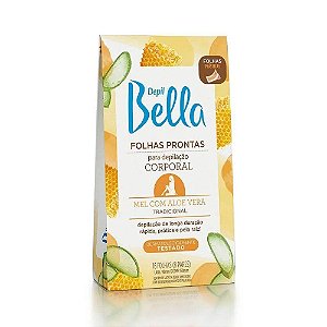 Folhas Prontas Para Depilação Facial Depil Bella - Mel Com Aloe Vera