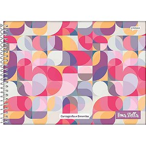 Caderno de Desenho e Cartografia Uma Stella Jandaia 80 Folhas - Capas Sortidas