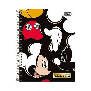Caderno Capa Dura Colegial Mickey Mouse Tilibra 10 Materias 160 Folhas - Capas Sortidas