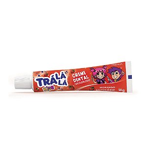 Creme Dental Infantil com Fluor Morango TraLaLa 50 gr
