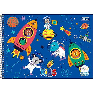 Caderno de Desenho e Cartografia Sapeca Masculino Tilibra 96 Folhas