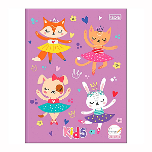 Caderno de Caligrafia Brochura Capa Dura Sapeca Feminino Tilibra 40 Folhas