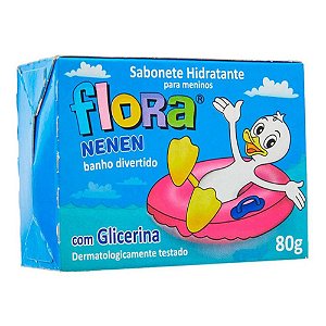 Sabonete em Barra Hidratante Flora Nenen para Meninos 80g