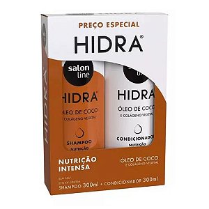 Kit Shampoo e Condicionador Hidra Óleo de Coco Salon Line 300ml