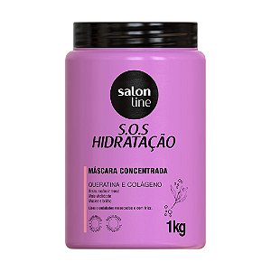 Máscara S.O.S Hidratação Queratina e Colágeno Salon Line 1kg