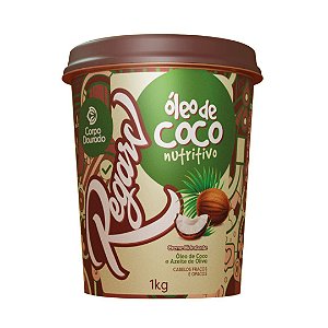 Creme De Pentear + Creme De Hidratação Óleo De Coco Corpo Dourado 1Kg