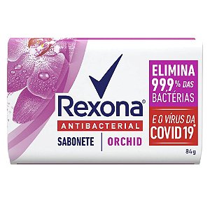 Sabonete Em Barra Antibacterial Rexona Orchid 84g