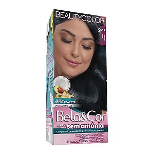 Coloração Sem Amônia Bela&Cor 2.11 Preto Azulado