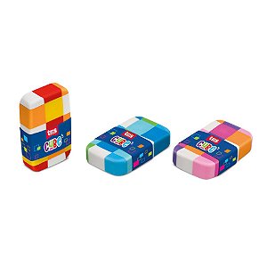 Borracha Cube Tris Cores Sortidas