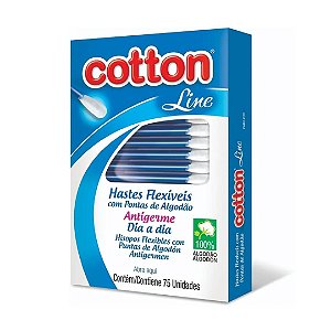 Hastes Flexíveis Cotton Line 75 unidades