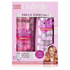 Kit Shampoo 250 ml + Condicionador 200 ml Dabelle Hair Micelar Precioso