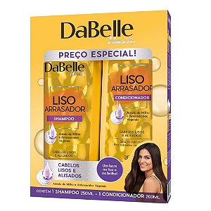 Kit Shampoo 250 ml + Condicionador 175 ml Dabelle Hair Liso Arrasador