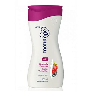 Hidratante Desodorante Monange Hidratação Nutritiva Frutas Vermelhas 200ml