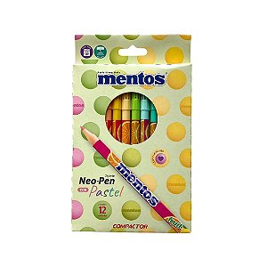 Canetinha Hidrográfica Compactor Neo Pen Mentos 12 cores Pastel