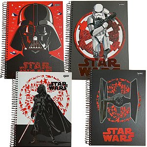 Caderno Universitário Star Wars 10 Matérias 160 Folhas Jandaia Sortido
